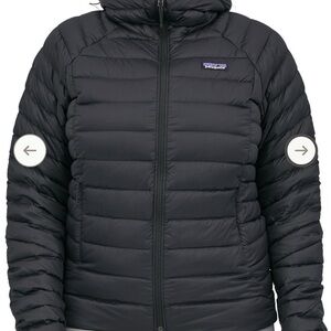 Patagonia Women's Black Puffer Jacket with Hood